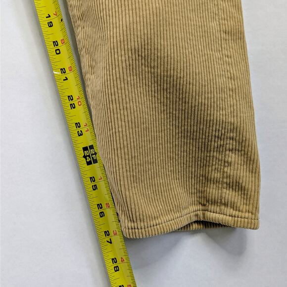 MOUSSY VINTAGE Ailey Corduroy Pants 27 Slim Ankle Tan Khaki Japan Cotton - Picture 9 of 11